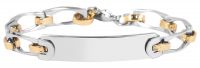 Modisches Damen Armband mit Gravur "Hennes" Silber/Gold personalisiertes Armband