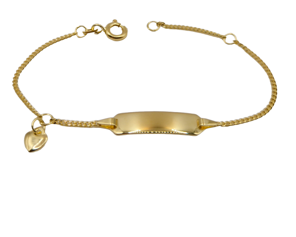 Babyarmband mit Gravur Herz aus 585er Gold Kinderarmband Taufarmband personalisiert
