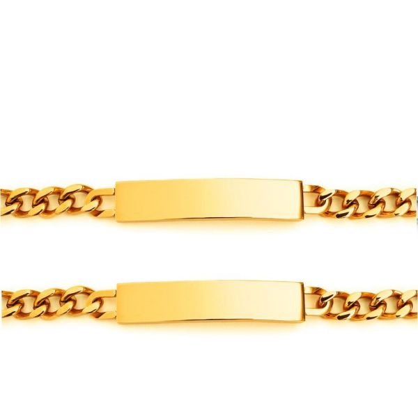 Freundschaftsarmbänder mit Gravur vergoldet Partnerarmband personalisiert
