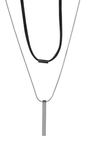 Halskette mit Gravur Barrenkette Layering aus Edelstahl