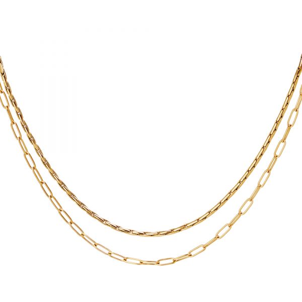 Halskette "Sun" Edelstahl gold