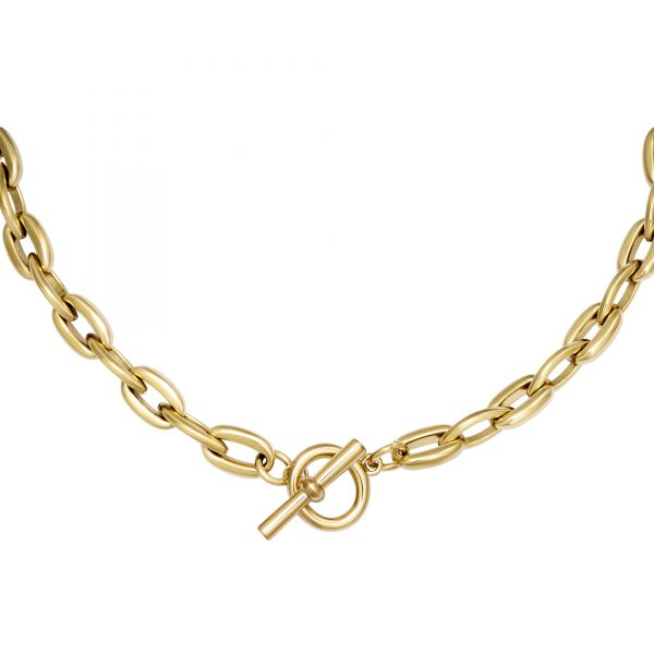 Halskette "Groovy" Edelstahl gold