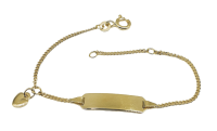 Babyarmband mit Gravur Herz aus 333er Gold Kinderarmband