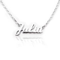 Namenskette in Silber oder vergoldet(Julia) - Detail